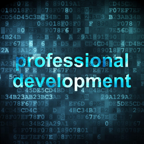 Education concept: professional development on digital