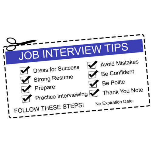 Blue Job Interview Tips Coupon